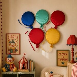 Vintage‎ Kids Line Satin Balloon Wall Decor Set of 5 Multicolor Nursery Bedroom